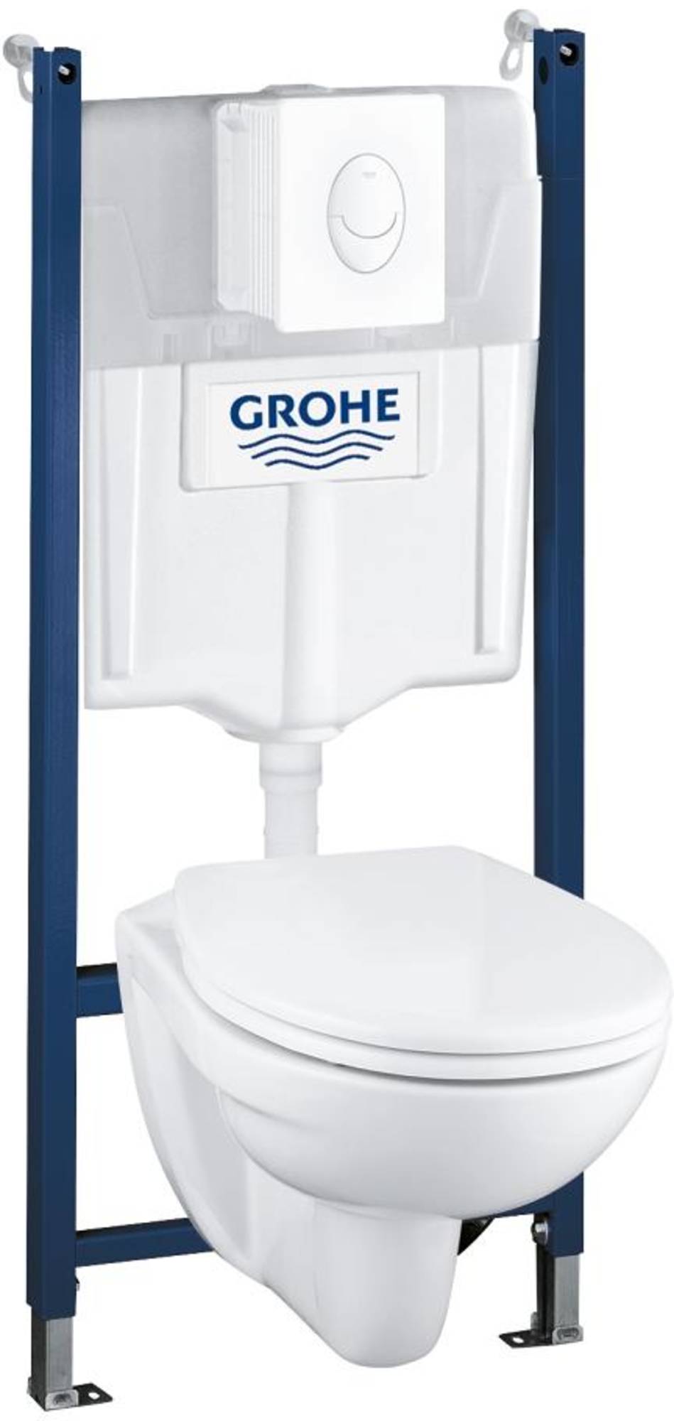 Grohe QuickFix Lecico Perth toiletset met hangtoilet wit bedieningspaneel en Rapid SL inbouwreservoir